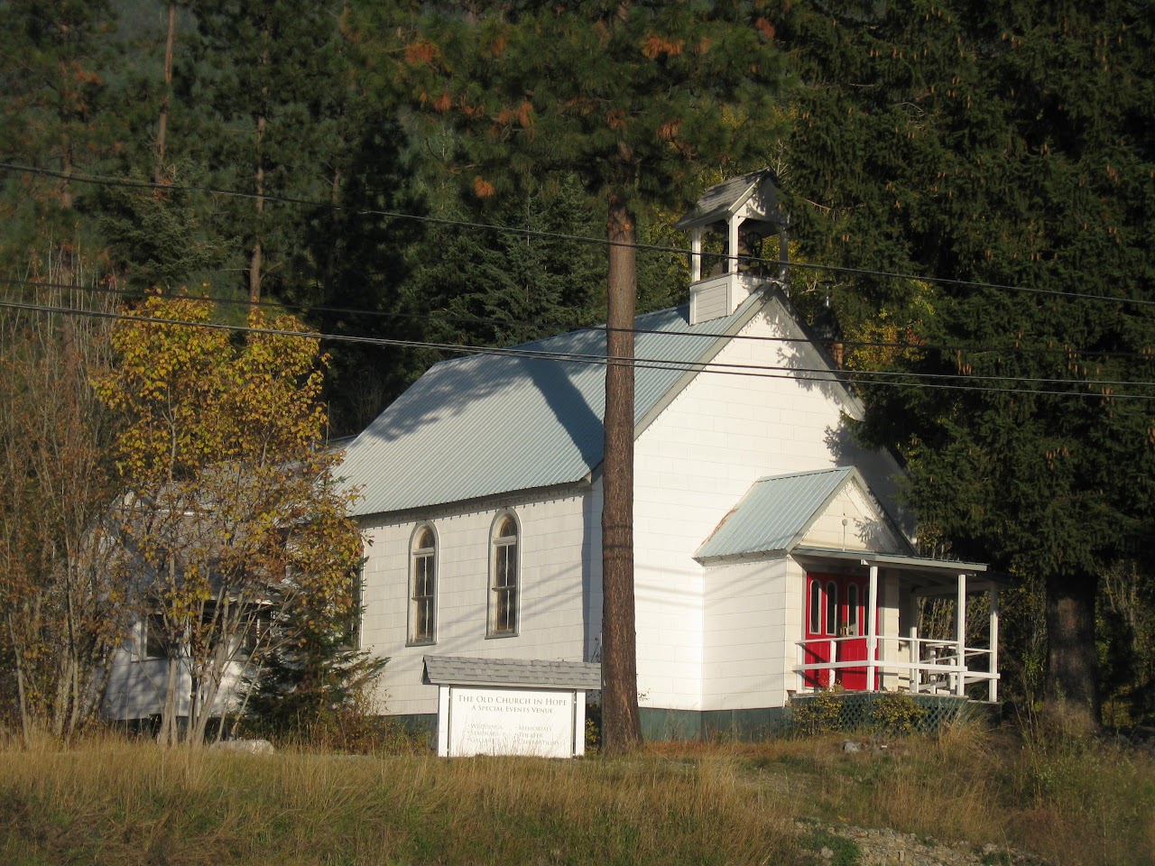 The Old Church in Hope, a historic 1908 chapel in Hope, Idaho